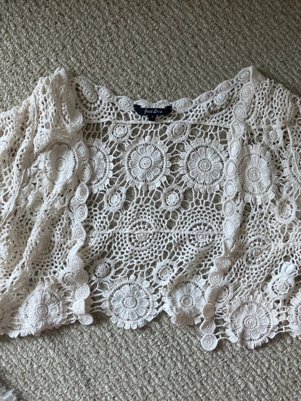 Cream‎ Crochet Vest Boho Hippie Cottagecore